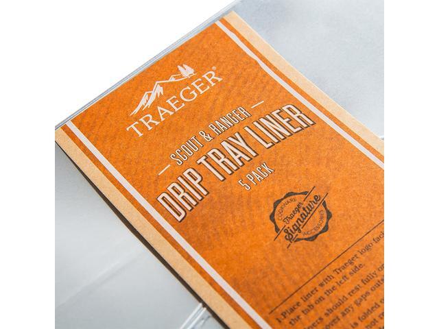 Traeger Aluminum Scout & Ranger Drip Tray Liner (5-Pack) BAC458