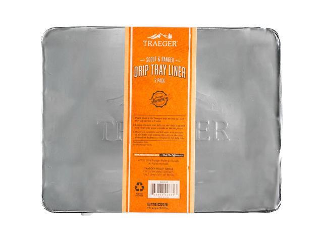 Traeger Aluminum Scout & Ranger Drip Tray Liner (5-Pack) BAC458