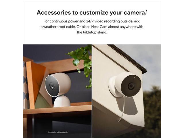 Google - Nest Cam 2 Pack Indoor/Outdoor Wire Free Security Cameras - Snow - image 5