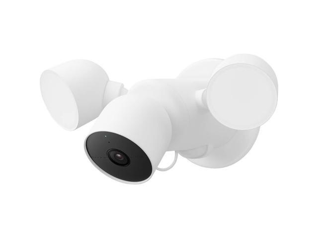 Google - Nest Cam with Floodlight - Outdoor or Wired - Smart Security Camera - Snow - image 3