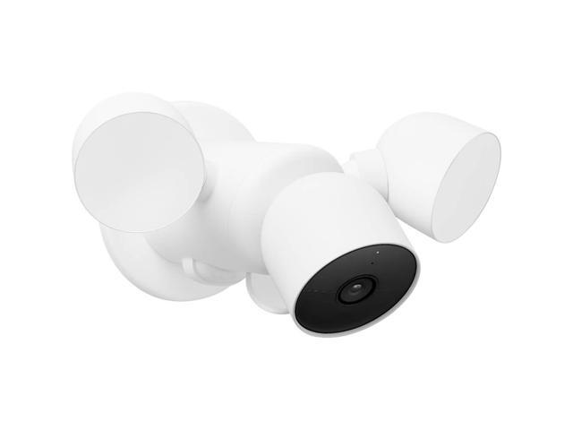 Google - Nest Cam with Floodlight - Outdoor or Wired - Smart Security Camera - Snow - image 5
