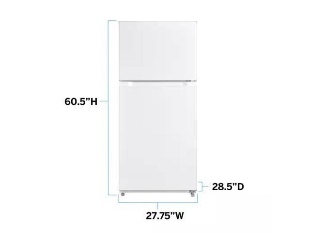 Avanti FF14D0W 14 Cu. Ft. White Top Freezer Refrigerator