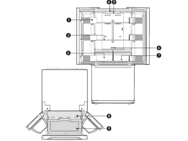 Element ERFD19CGCS 18.4 Cu. Ft. Stainless French Door Refrigerator