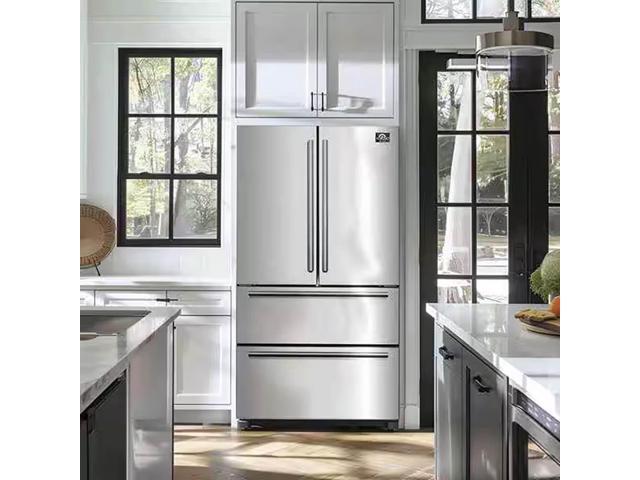 Forno Appliances - Moena 19.2 Cu. Ft. French Door Refrigerator - Stainless Steel - image 3