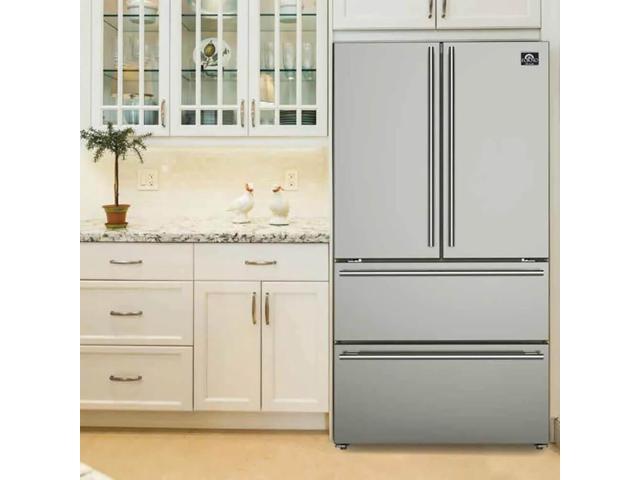 Forno Appliances - Moena 19.2 Cu. Ft. French Door Refrigerator - Stainless Steel - image 5