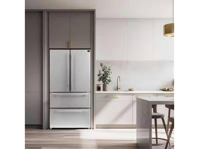 Forno Appliances - Moena 19.2 Cu. Ft. French Door Refrigerator - Stainless Steel - image 4