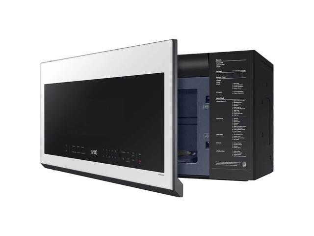 Samsung - Bespoke 2.1 Cu. Ft. Over-the-Range Microwave with Sensor Cooking and Wi-Fi Connectivity - White Glass - image 4