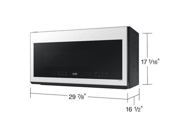 Samsung - Bespoke 2.1 Cu. Ft. Over-the-Range Microwave with Sensor Cooking and Wi-Fi Connectivity - White Glass - image 6