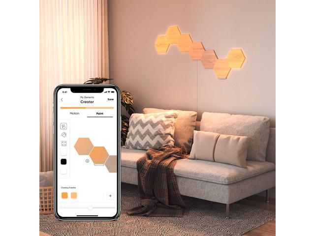 nanoleaf NL527005HB7P Elements Wood Look Smarter Kit (7 panels)