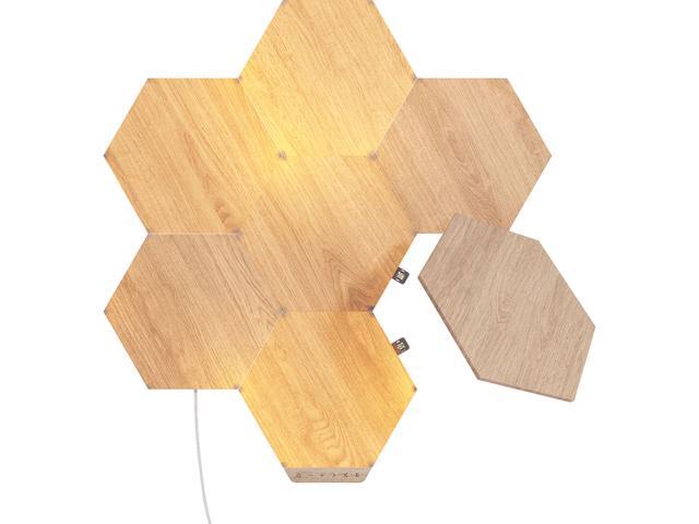 nanoleaf NL527005HB7P Elements Wood Look Smarter Kit (7 panels)