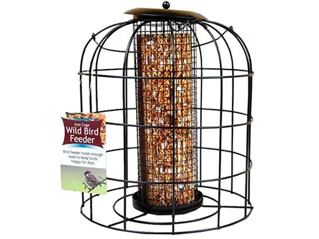 Kole Imports BIRDFEEDERBK Iron Wire Cage Bird Feeder
