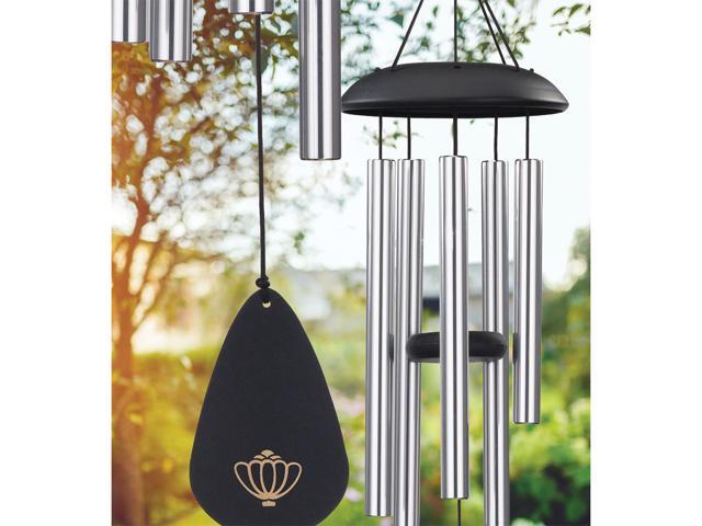 Regal REGL11174 25 inch Classic Wind Chime - Black/Silver