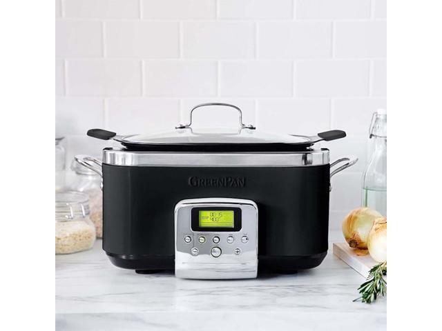 GreenPan CC005107001 6-Qt. Ceramic Nonstick Slow Cooker - Black