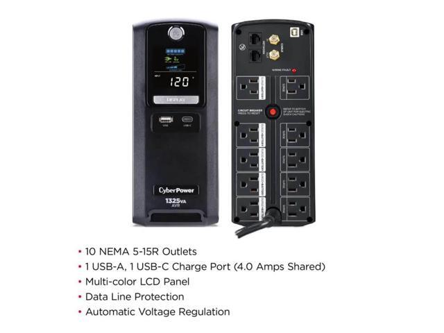 CyberPower - LX1325GU3 Battery Backup UPS Systems - Black - image 8