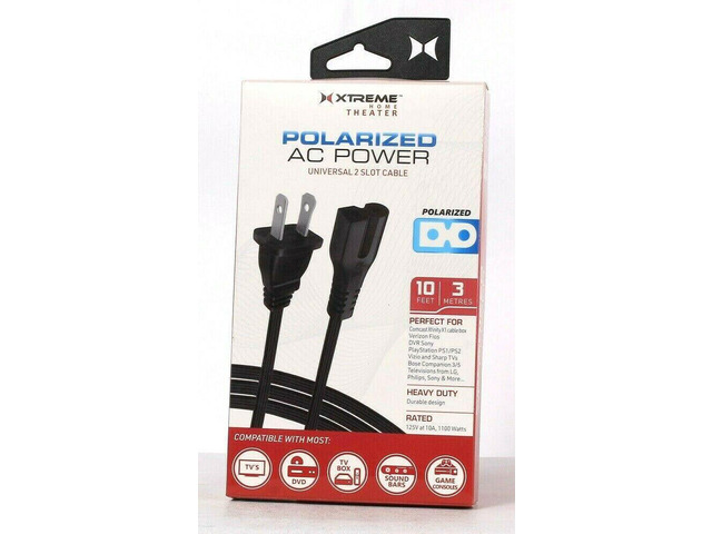 Polarized 10ft. AC Power Cord