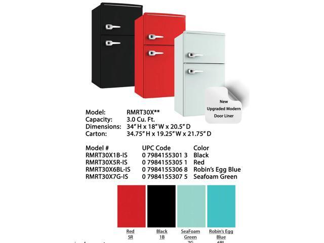 Avanti RMRT30X6BL 3.0 Cu. Ft. Blue Compact Retro Style Refrigerators