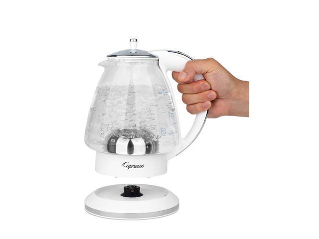 Capresso 24002 H20 White Glass Water Kettle