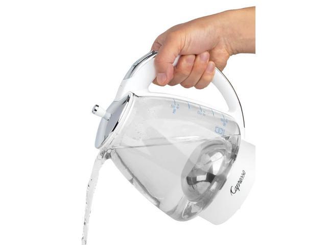 Capresso 24002 H20 White Glass Water Kettle