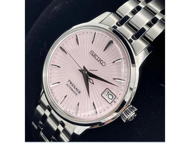 Seiko Presage Automatic - Ice Pink/Stainless w/ Date Calendar - 33.8mm