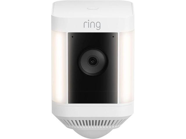 Ring Spotlight Cam Plus - Battery - Two-Way Talk - Color Night Vision - Security Siren - White - 2022 Release B09JZ5BG26