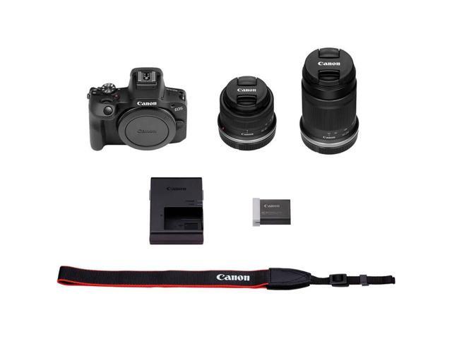 Canon - EOS R100 4K Video Mirrorless Camera 2 Lens Kit with RF-S18-45mm and RF-S55-210mm Lenses - Black - image 5