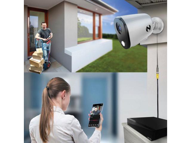 Night Owl - 12 Channel 8 Camera Wired 2K 1TB DVR Security System with 2-way Audio - White - image 5