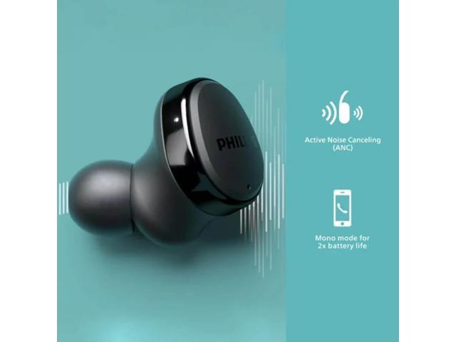 Philips T4556 True Wireless Headphones with Active Noise Canceling (ANC) and IPX4 Water Resistance Black - image 4