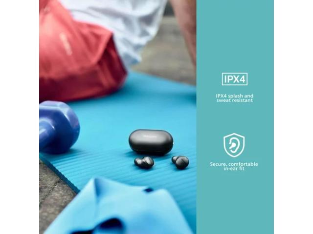 Philips T4556 True Wireless Headphones with Active Noise Canceling (ANC) and IPX4 Water Resistance Black - image 5