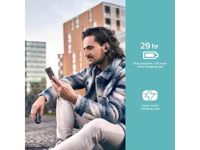 Philips T4556 True Wireless Headphones with Active Noise Canceling (ANC) and IPX4 Water Resistance Black - image 3