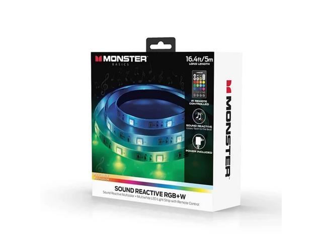 Monster MLB72048RGB 16.4ft Sound Reactive Smart Multi-Color Multi-White LED Light Strip