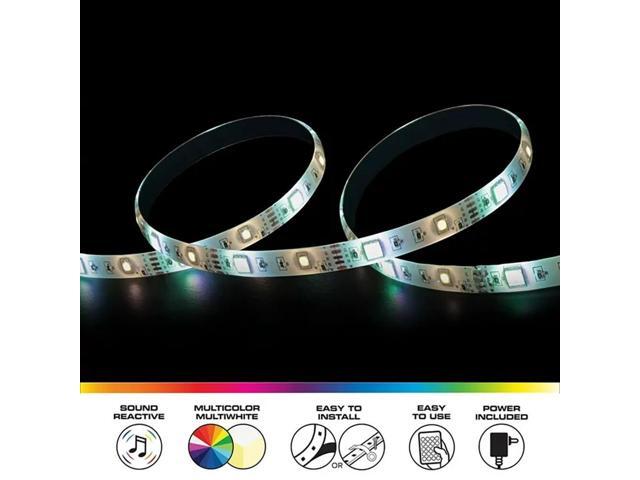 Monster MLB72048RGB 16.4ft Sound Reactive Smart Multi-Color Multi-White LED Light Strip