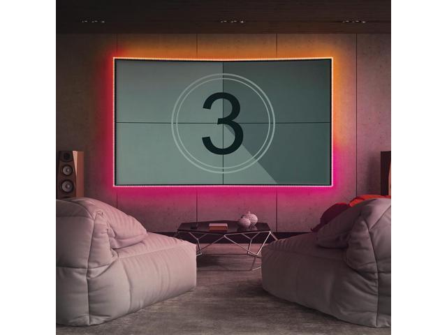 Monster MLB72059RGB 32.8ft Sound Reactive Smart Multi-Color Multi-White LED Light Strip