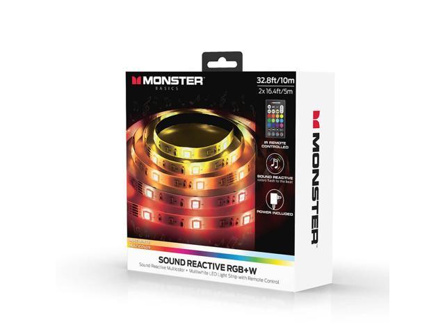 Photos - Barware Monster MLB72049RGB 32.8ft Sound Reactive Smart Multi-Color Multi-White LE 