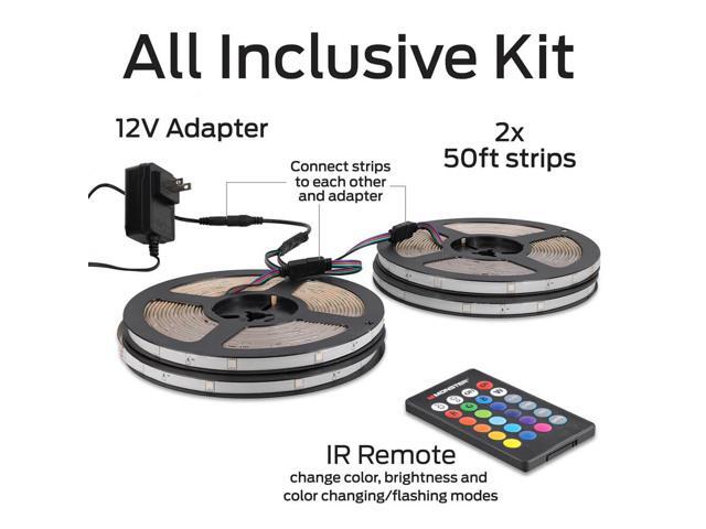 Monster MLB72100RGB 100ft Multi-Color LED Light Strip with Remote