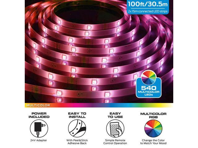 Monster MLB72100RGB 100ft Multi-Color LED Light Strip with Remote