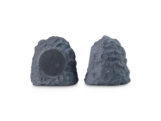 iHome Audio iHRK-400-PR Rechargeable Bluetooth Outdoor Rock Speakers with TWS Linking - Pair (Gray Lava) - image 2