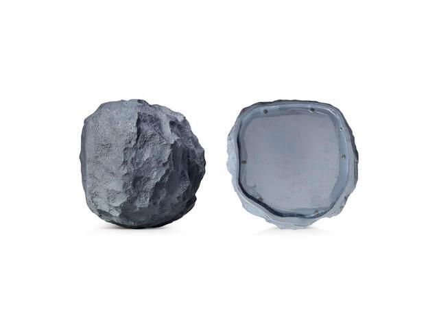 iHome Audio iHRK-400-PR Rechargeable Bluetooth Outdoor Rock Speakers with TWS Linking - Pair (Gray Lava) - image 4