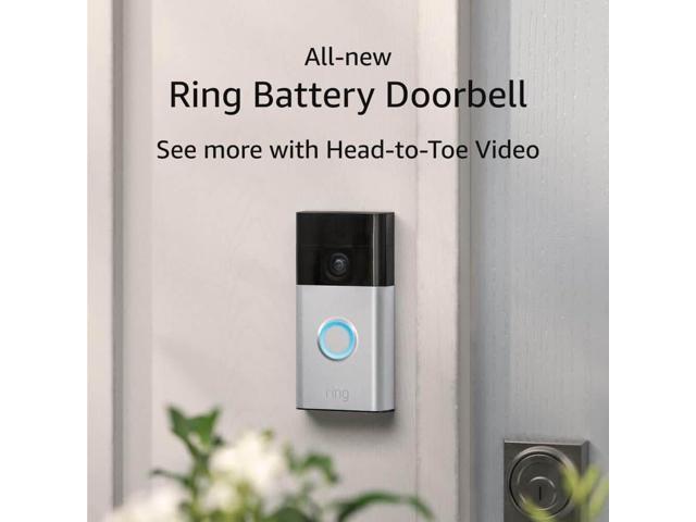 Ring - Battery Doorbell Smart Wifi Video Doorbell - Battery-Powered with Head-to-Toe Video, Live View, and Two-Way Talk - Satin Nickel - image 3