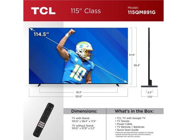 TCL - 115" Class QM8-Series 4K UHD HDR QD Mini LED Smart Google TV (2024) - image 8