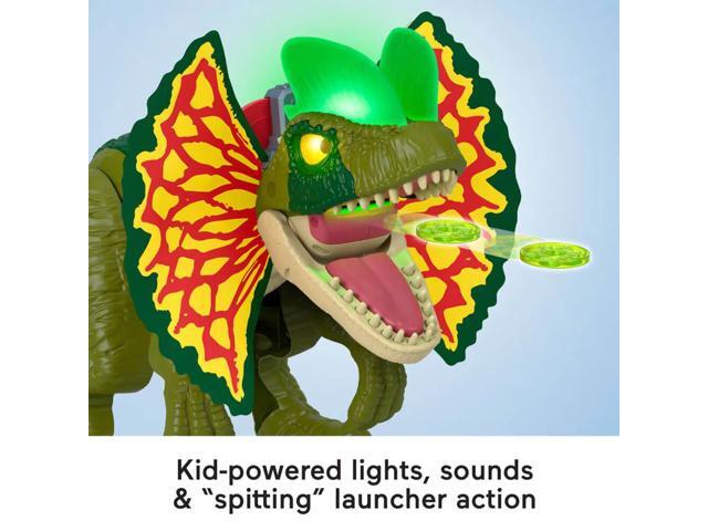 Mattel HVY16 Imaginext Jurassic World Thrash Attack Dilophosaurus Dinosaur Toy