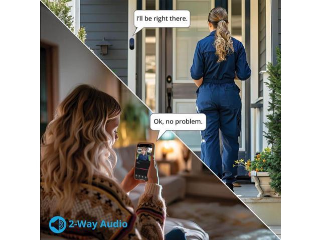 Night Owl - 1080p Wi-Fi Smart Video Doorbell - Wired - Black - image 6