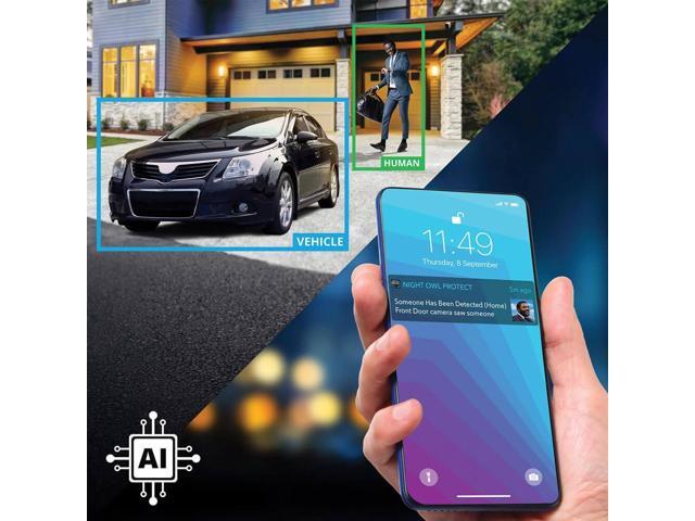 Night Owl - Indoor/Outdoor Plug-In Wi-Fi 4K Security Camera with 2-Way Audio - White - image 4