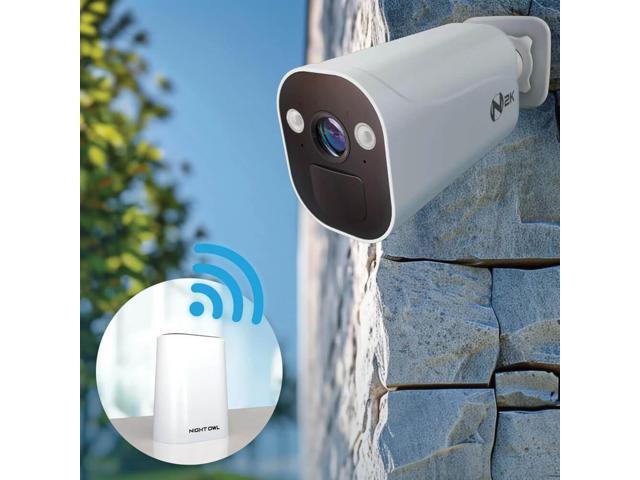 Night Owl - Indoor/Outdoor Wire Free 2K Security Camera with 2-Way Audio - White - image 4