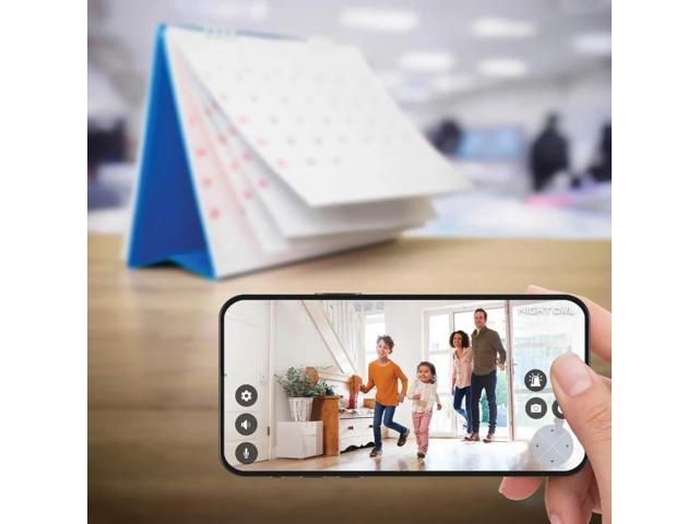 Night Owl - 8-Channel, 4-Camera Indoor/Outdoor Plug-In Wi-Fi IP 4K 64GB Security System - White - image 6