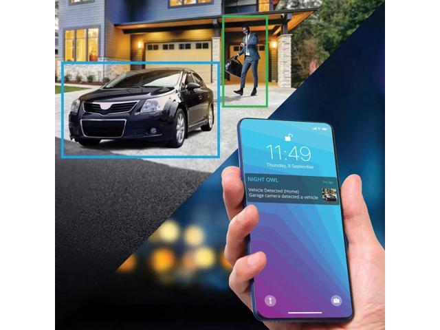 Night Owl - 8-Channel, 4-Camera Indoor/Outdoor Plug-In Wi-Fi IP 4K 64GB Security System - White - image 8