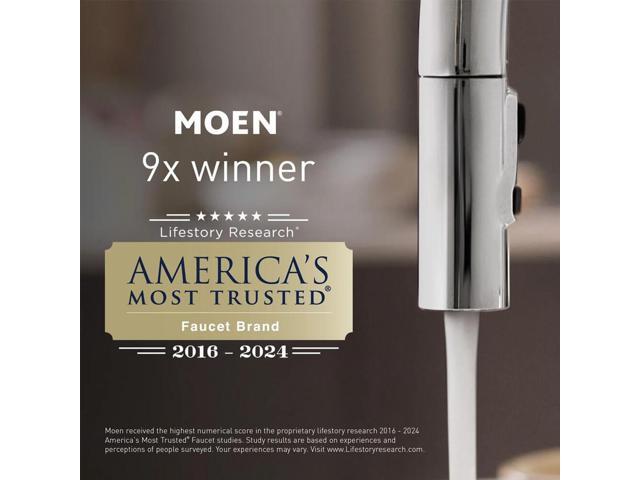 Moen 23046SRN01 Banbury Five-Function 4 inch Diameter Handheld Spray Showerhead With Shower System - Spot Resist Brushe