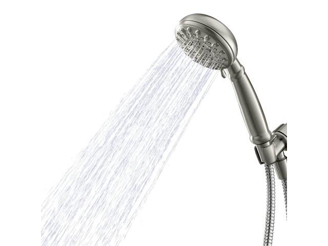 Moen 23046SRN01 Banbury Five-Function 4 inch Diameter Handheld Spray Showerhead With Shower System - Spot Resist Brushe