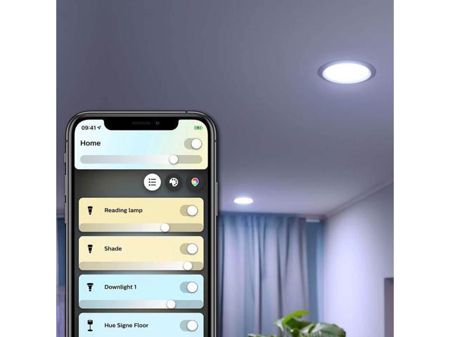 Hue 578708 Philips - White Ambiance 5/6 inch High Lumen Recessed Downlight 4-Pack