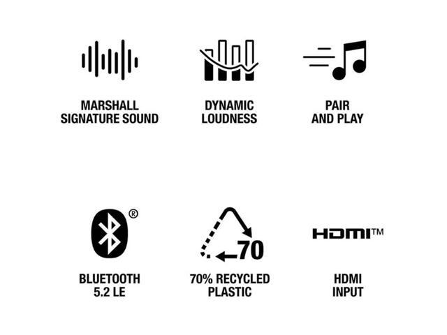 Marshall - Woburn III Bluetooth Home Speaker with Bass / Treble / Volume Controls and 3.5 mm Auxiliary / RCA / HDMI Inputs - Cream - image 7