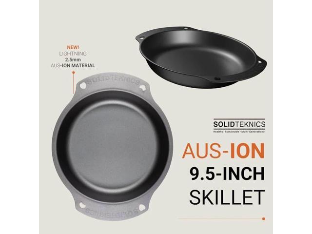 Solidteknics QL224D 9.5 inch AUS-ION Lightning Oven-To-Table Dual Handle Wrought Iron Pan